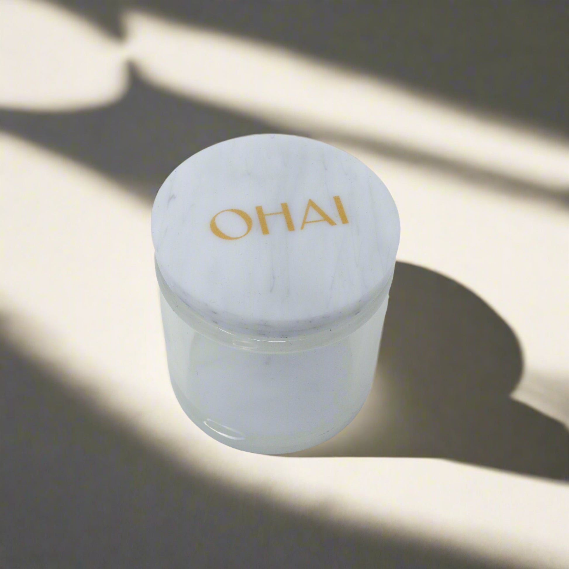 Acrylic air tight stash jar for storing herbs.